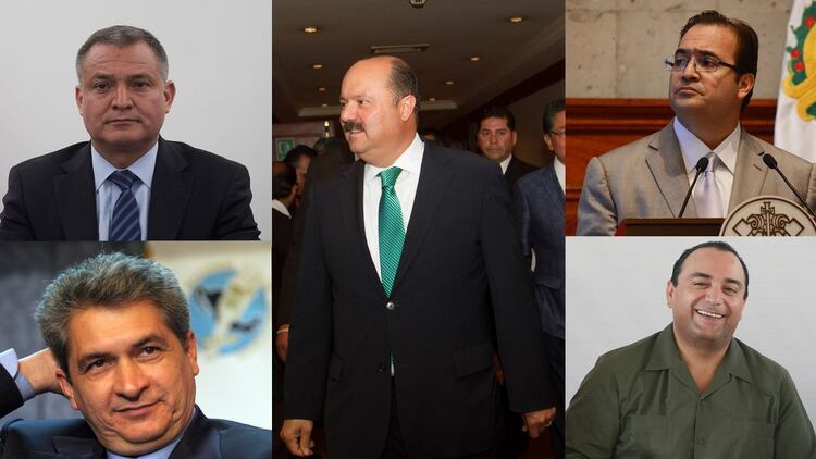Javier Duarte , César Duarte; Roberto Borge, Tomás Yarrington y Genaro García Luna, ex funcionarios señalados por el servicio de investigación del Congreso estadounidense.(Foto: Cuartoscuro)