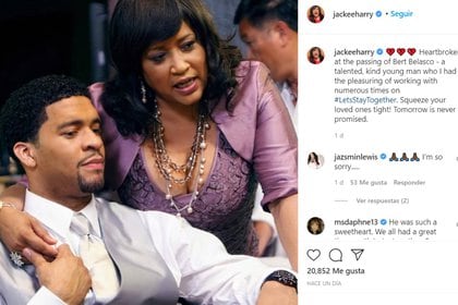 En Instagram, la actriz Jackée Harry se lamentó por la muerte de Bert Belasco