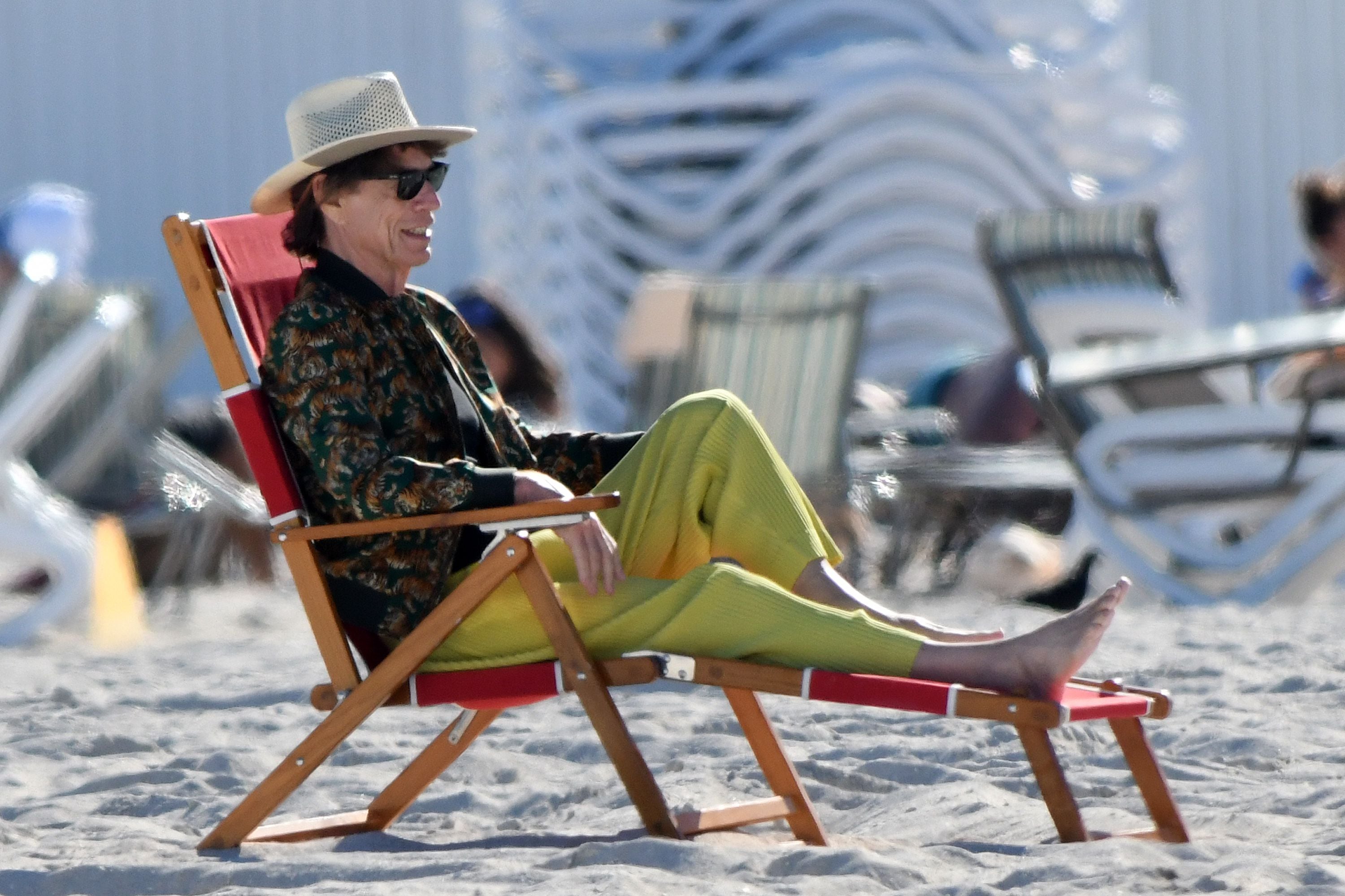 Tomar sol en Miami y alimentarse en forma sana es una de las claves de su vitaliadad (Mega/The Grosby Group)