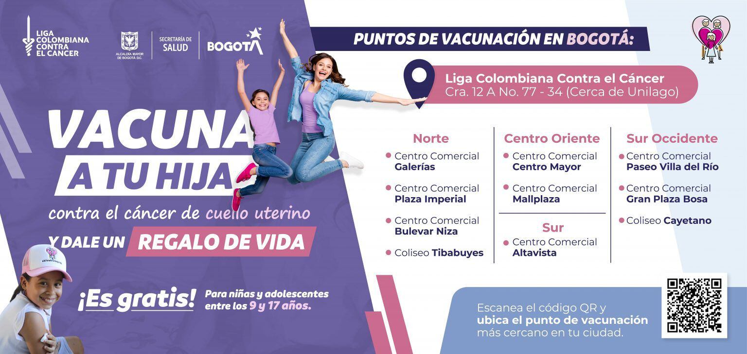 Jornada de vacunación contra el VPH en Bogotá, 25 de marzo del 2023