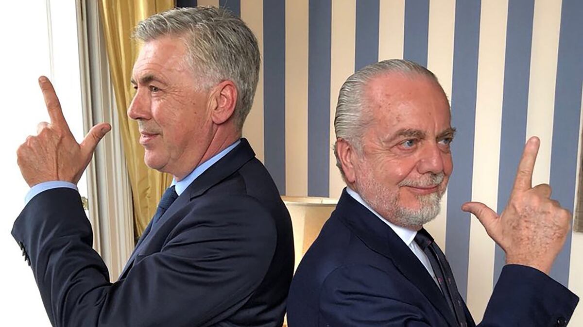 La peculiar foto que eligió Napoli para anunciar a Carlo Ancelotti como nuevo entrenador