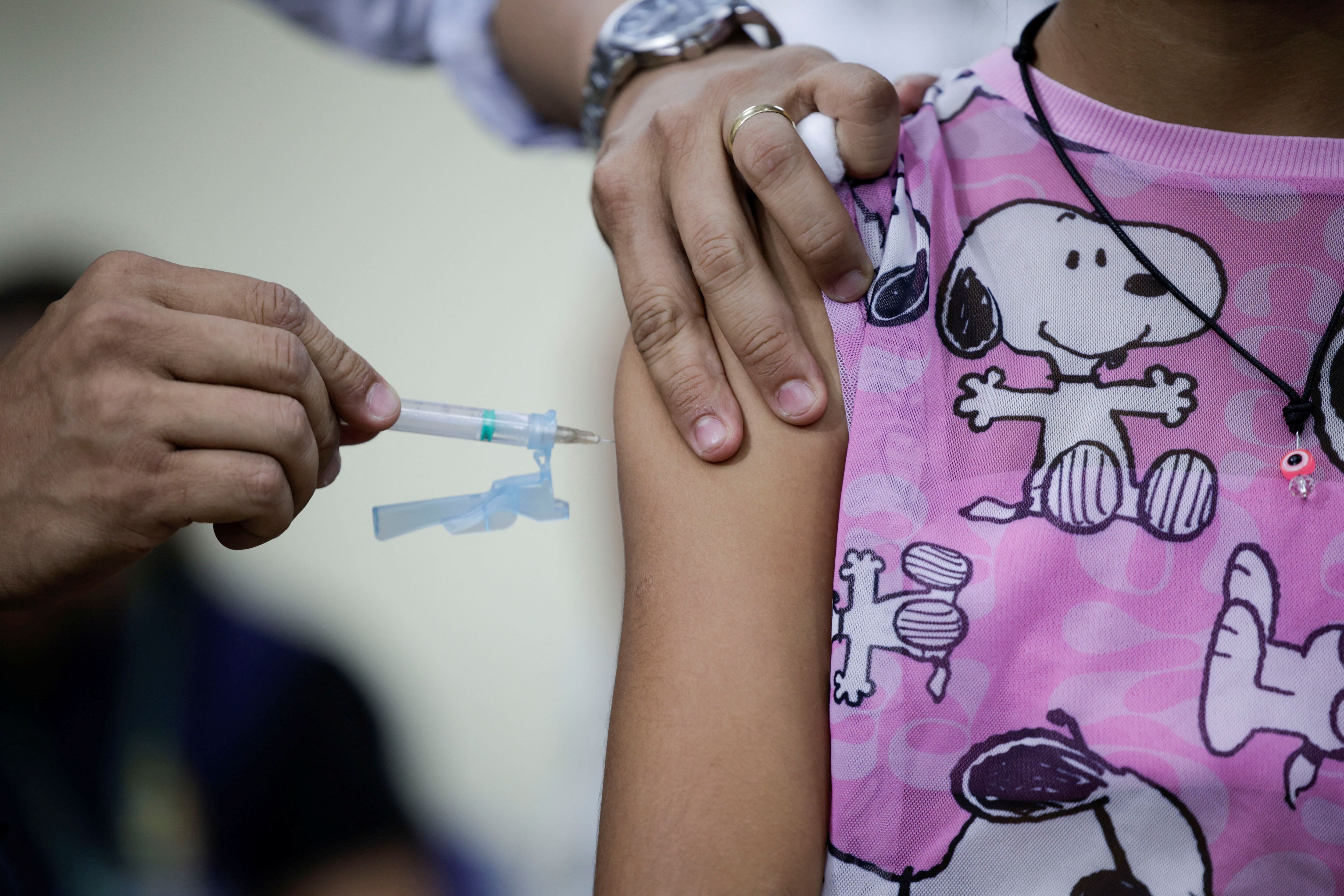  Ya existe una inmunización que se puede aplicar a partir de los 4 años con o sin antecedente de la infección en la Argentina. En Brasil se vacuna a los niños de entre 10 y 14 años dentro del sistema público (REUTERS/Bruno Kelly)