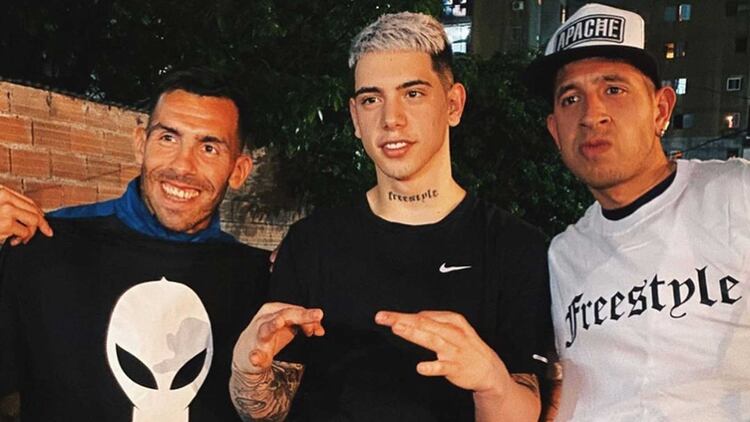 Tevez también estuvo con el rapero Ecko (Foto: Instagram ECKO)
