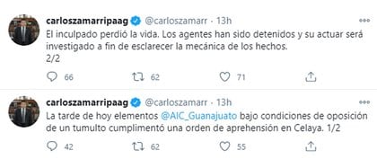 El fiscal de Guanajuato anunció la detención de los ministeriales implicados (Foto: Twitter/carloszamarr)