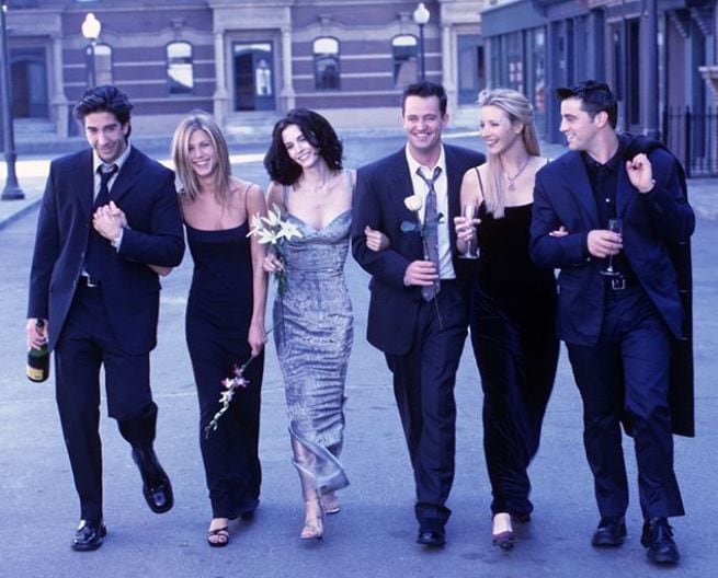 Fin de fiesta: Ross Geller, Rachel Green, Mónica Geller, Chandler Bing, Phoebe Buffay y Joey Tribbiani; Friends (Instagram)