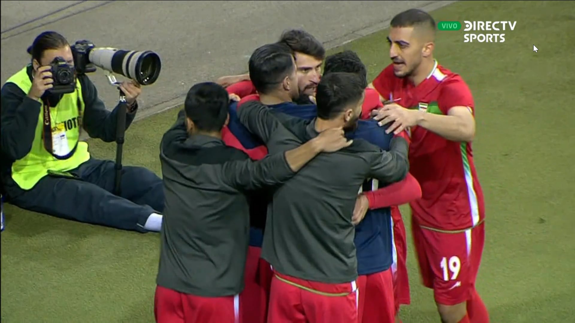 Taremi anotó el primer gol de Irán ante Uruguay. (DirecTV)