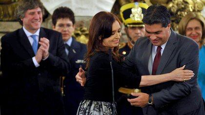 Cristina Kirchner en la asunción como jefe de Gabinete de Jorge Capitanich, quien había sido uno de sus gobernadores favoritos