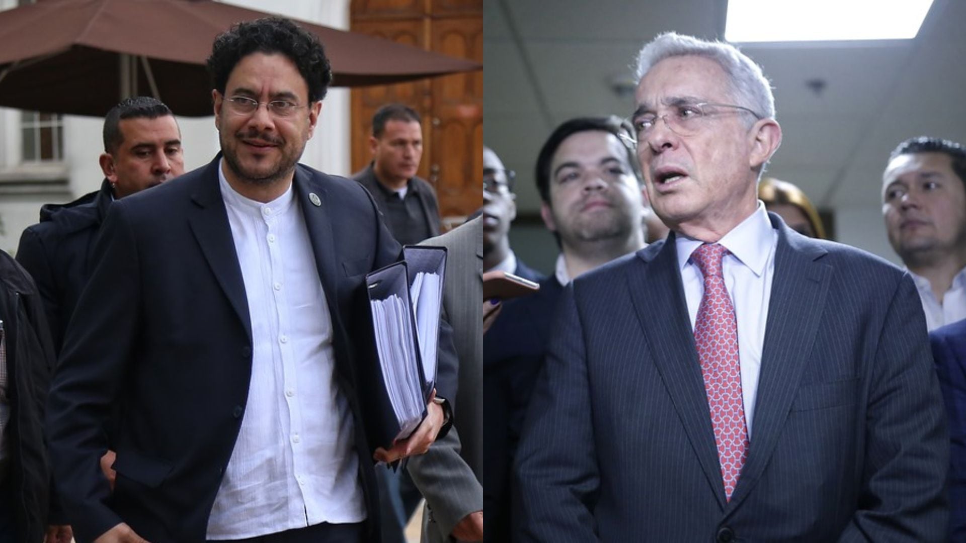 Iván Cepeda y Álvaro Uribe