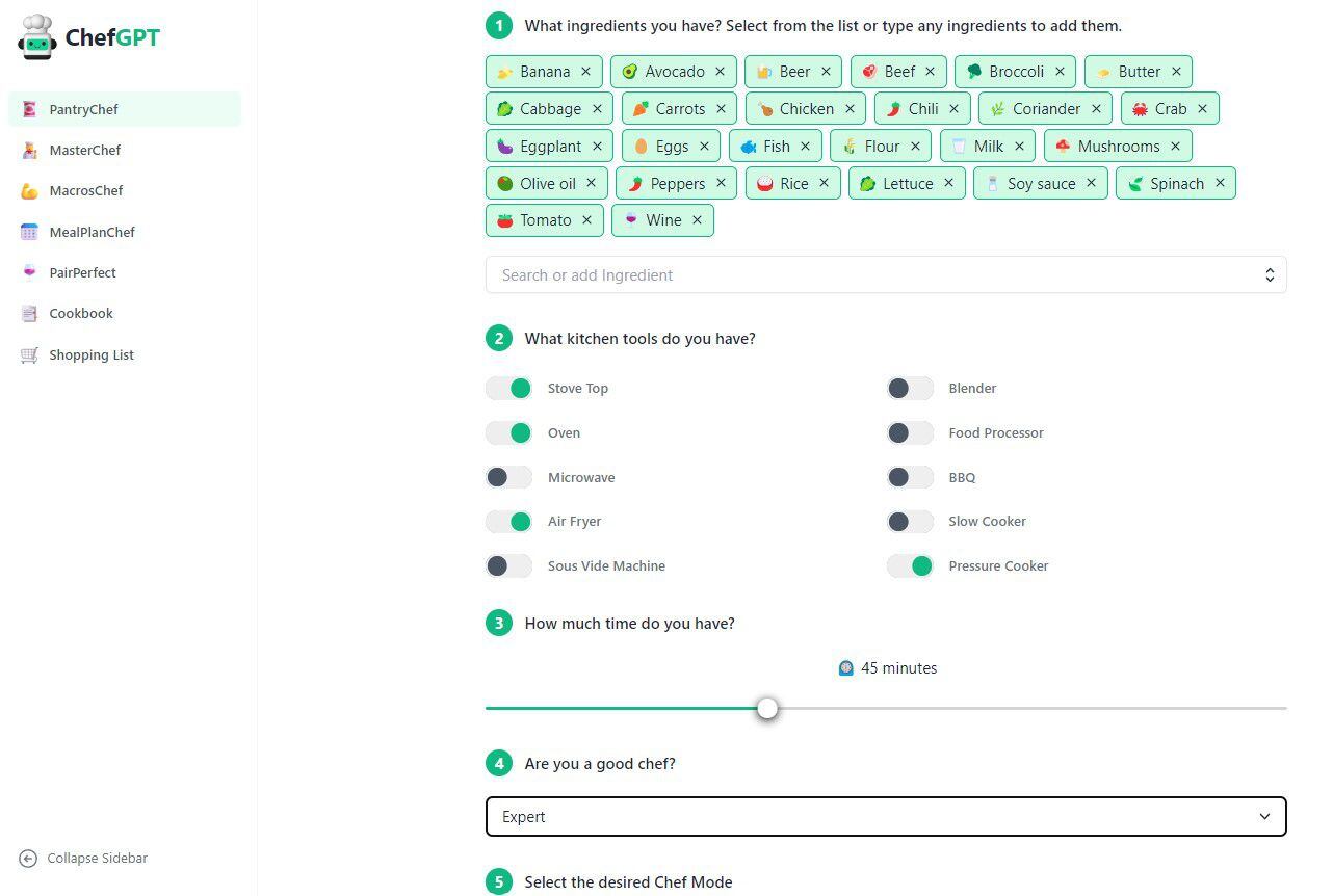 Inteligencia artificial genera recetas con los ingredientes disponibles en el refrigerador. (Infobae)