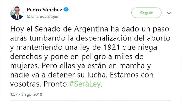 El irrespetuoso tuit del sobrevenido presidente de Gobierno de España