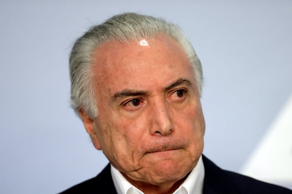 El presidente de Brasil Michel Temer tiene récords históricos de imagen negativa