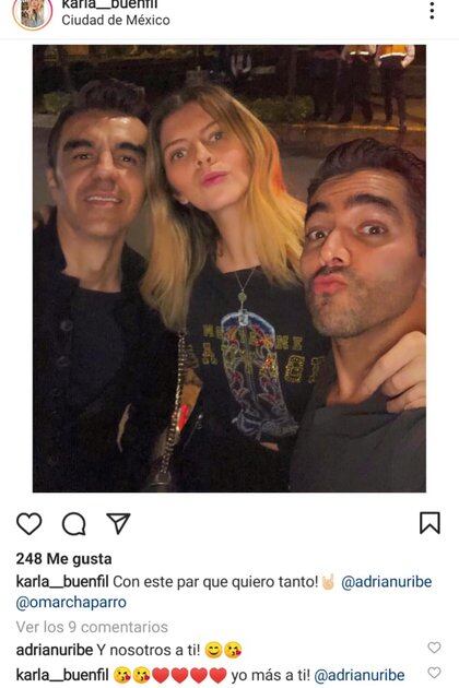 Entabló importantes amistades con famosos como Adrián Uribe y Omar Chaparro (Foto: Instagram/karla__buenfil)