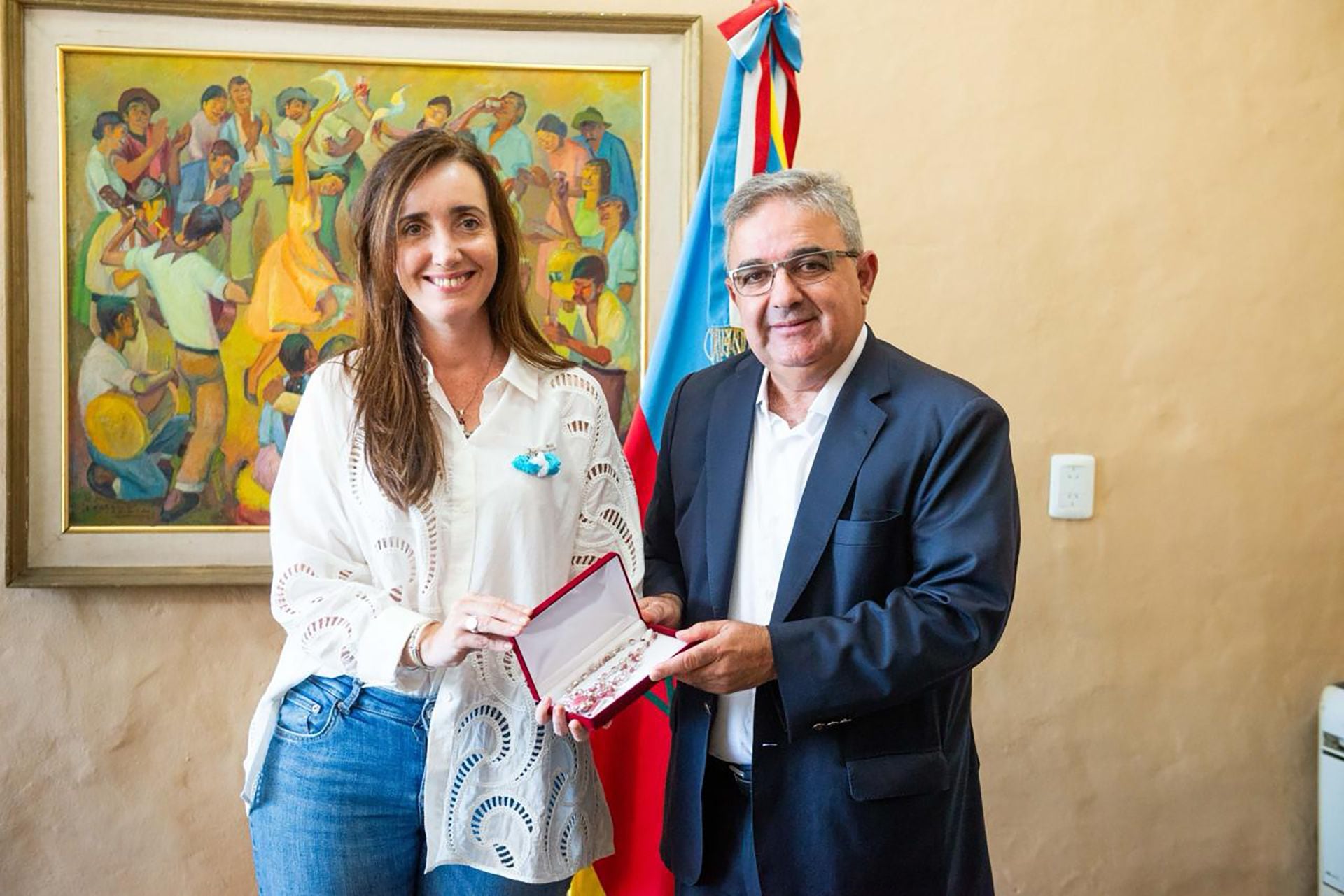 Victoria Villarruel en Catamarca con el gobernador Raul Jalil