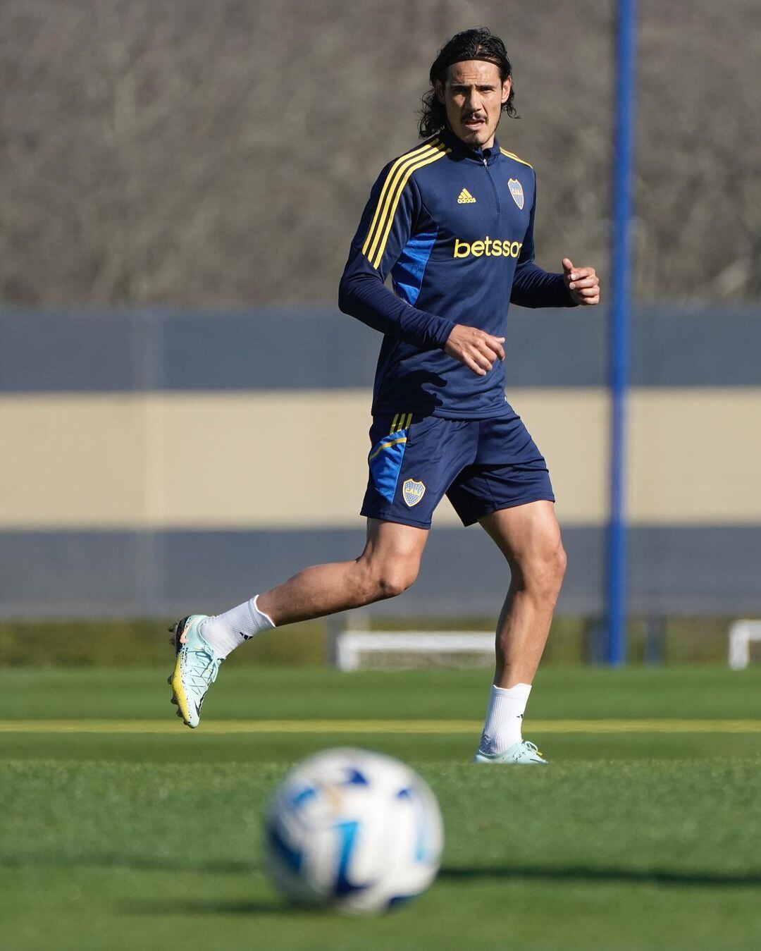 Edinson Cavani entrenamiento Boca