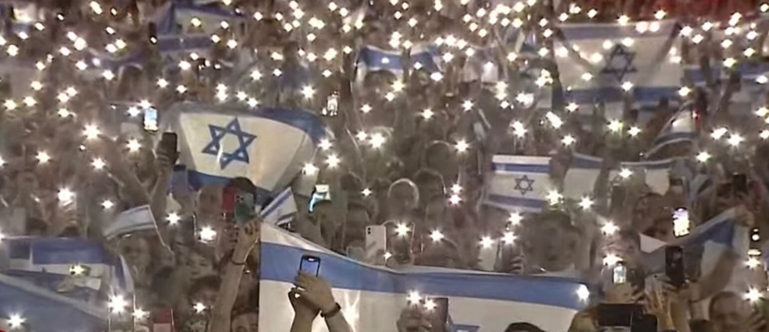 Fuerte convocatoria en la Ciudad de Buenos Aires en apoyo a Israel tras los ataques terroristas de Hamas