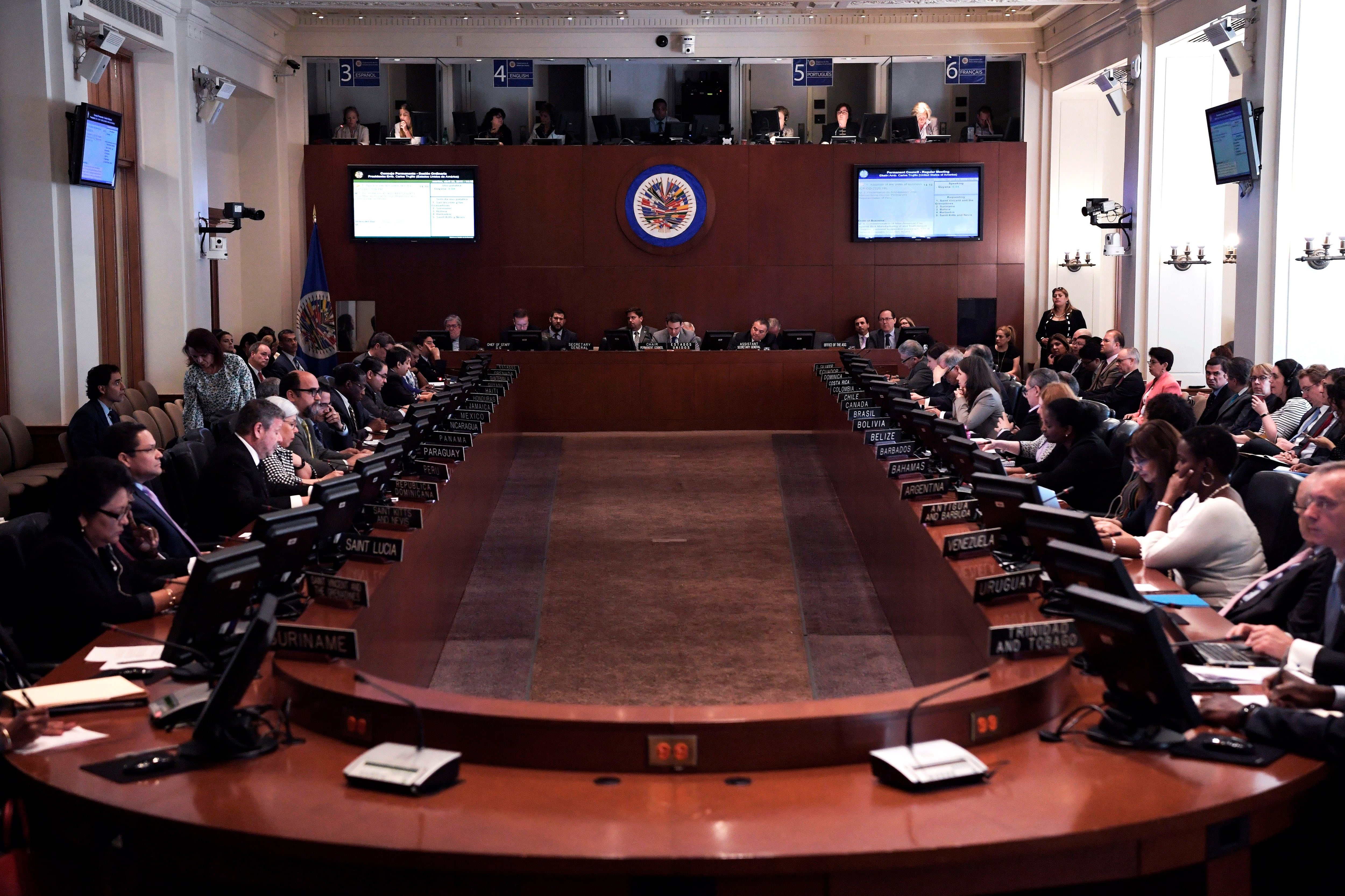 Vista del pleno del Consejo Permanente de la Organización de Estados Americanos (OEA), en Washington (EEUU) (Foto: EFE/Lenin Nolly)