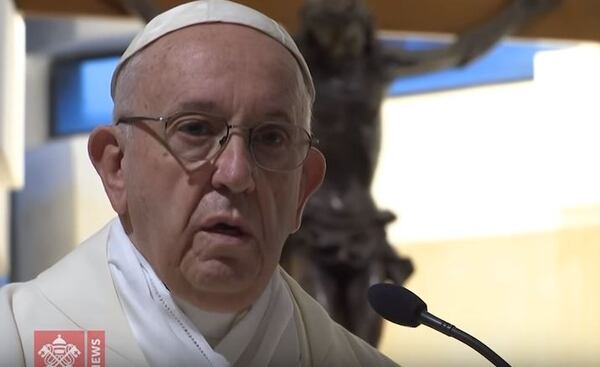 El Papa Francisco, durante su homilía en Santa Marta (Vatican News)