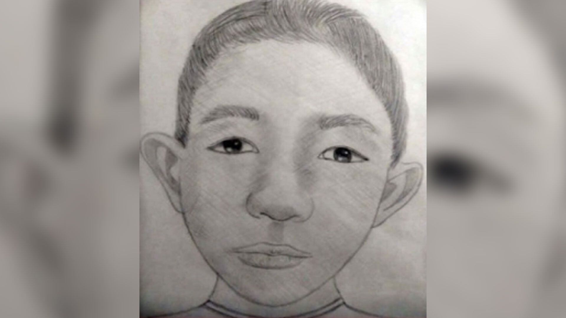 Retrato dibujado del niño del suéter rojo (Foto: Fiscalía General de Justicia del Estado de México)