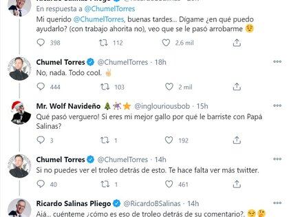 Nuevo cruce de comentarios entre Chumel Torres y Salinas Pliego