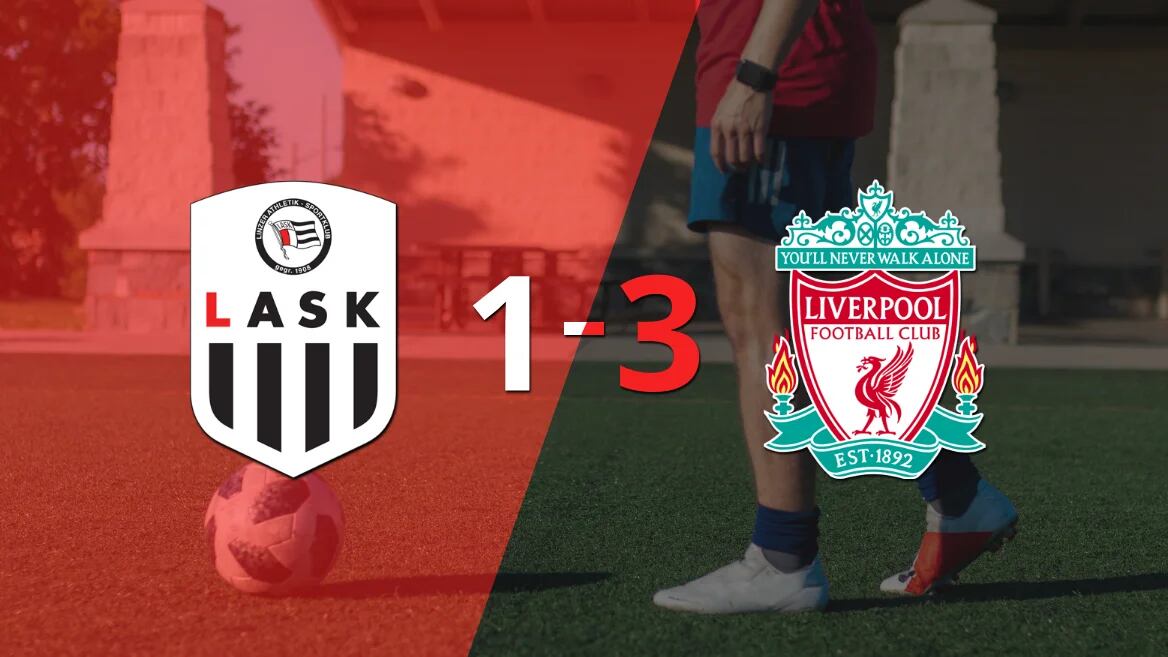 Liverpool se impuso 3 a 1 en su visita a LASK Linz