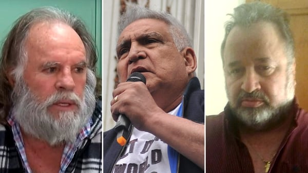 Omar Suárez, “Pata”Medina y Marcelo Balcedo. Los tres sindicalistas están detenidos