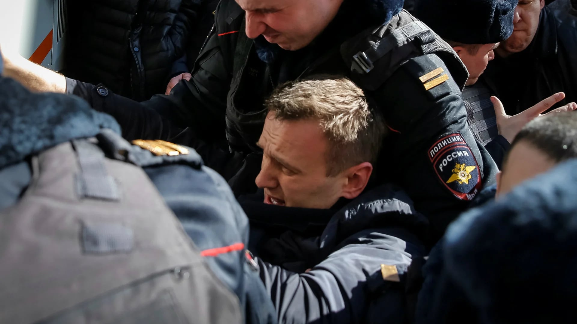 La anterior detención de Alexei Navalny en marzo, cuando fue condenado a 15 días de prisión (Reuters)
