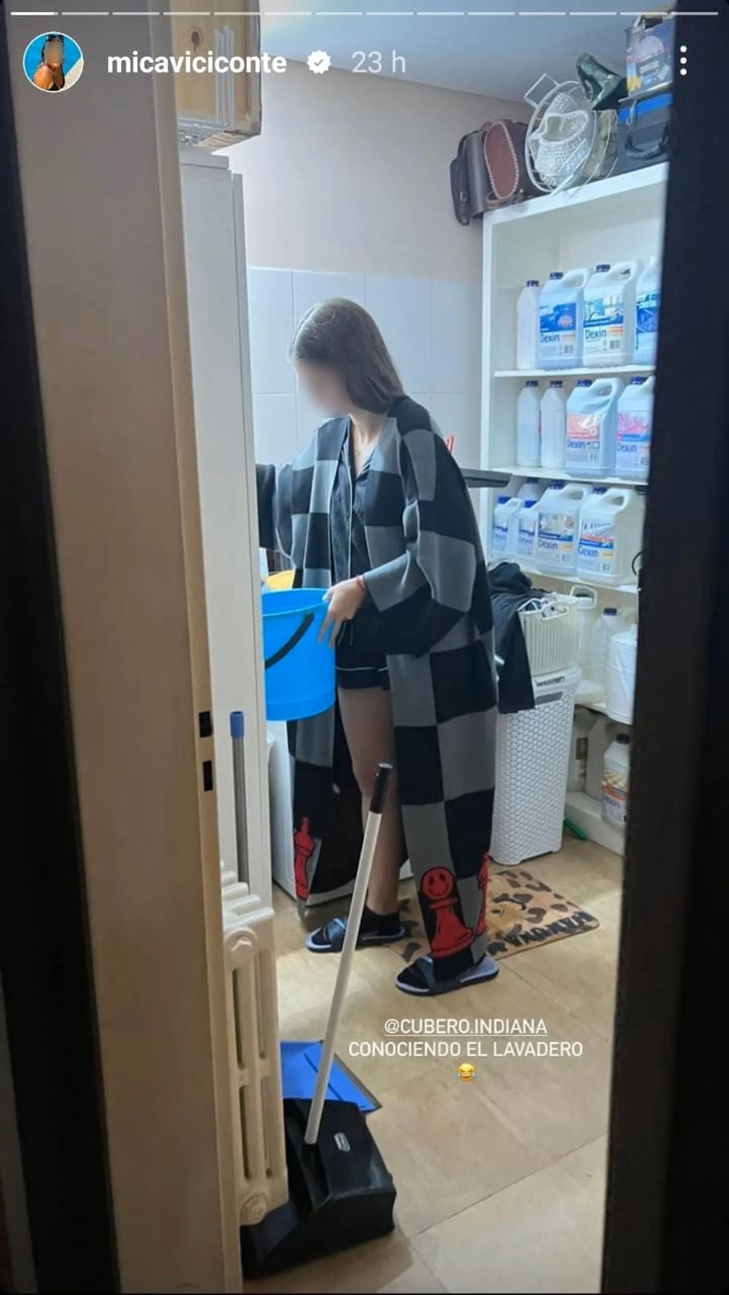 Indiana Cubero en una imagen cómplice subida por Mica Viciconte