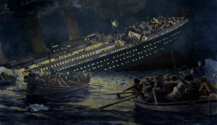Hundimiento del Titanic (Shutterstock)