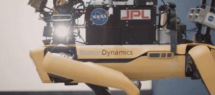 Au-Spot está basado en el famoso robot cuadrúpedo Spot de Boston Dynamics (NASA/JPL-Caltech)