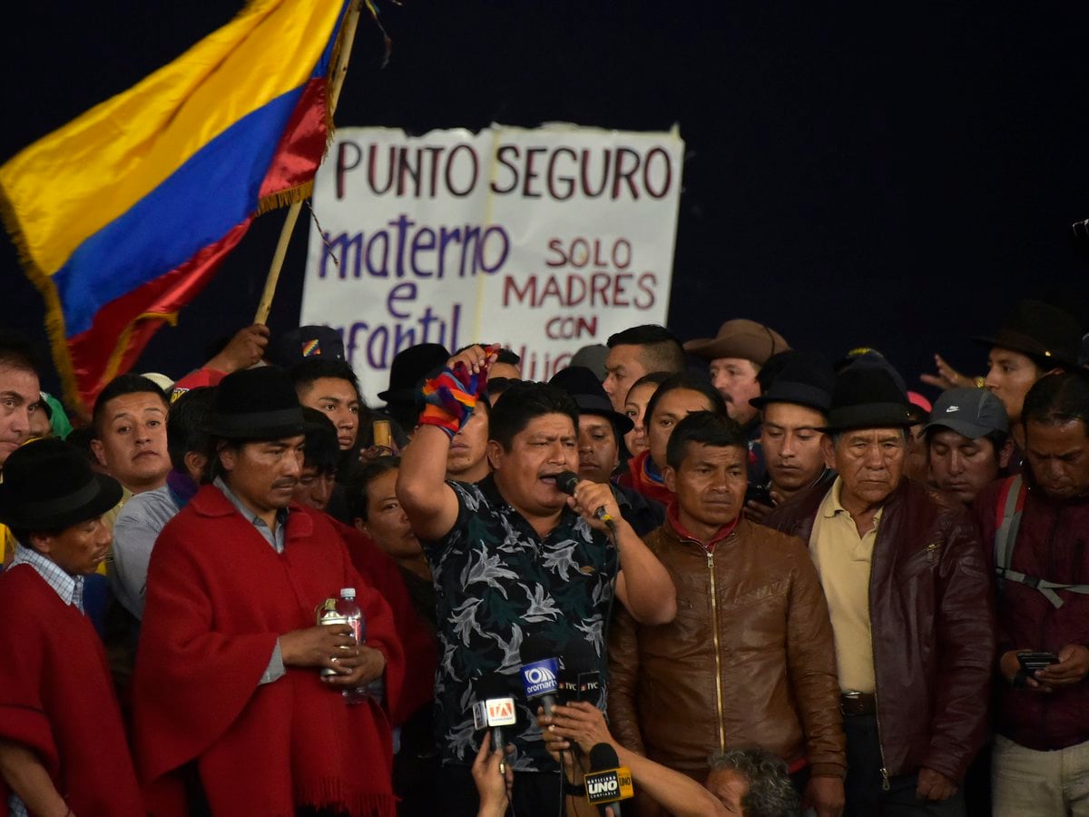 Líder indígena expresa respaldo absoluto al candidato izquierdista Arauz en Ecuador