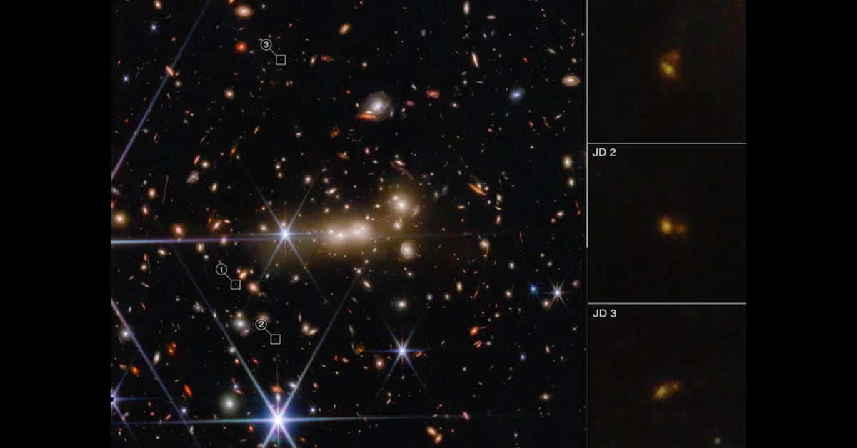 Il telescopio James Webb mostra gli oggetti dei primi momenti di vita nell’universo