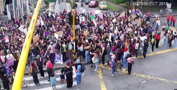 Manifestaciones frente al Ministerio de Trabajo @BogotaTransito / X