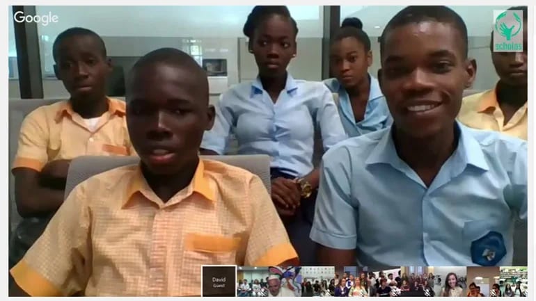 Chicos de Haití que formaron parte del programa Scholas