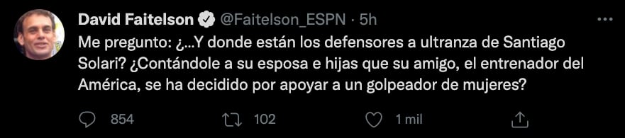 David Faitelson tweet (Foto: Twitter@Faitelson_ESPN)