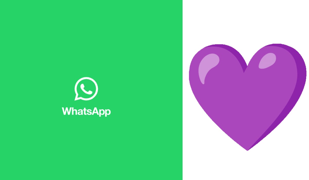 El corazón morado suele relacionarse con BTS. (WhatsApp / Emojipedia)