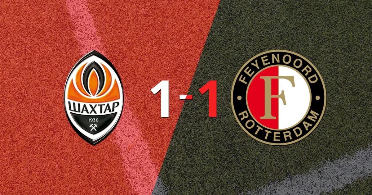 Shakhtar Donetsk and Feyenoord drew 1-1 in the first leg
