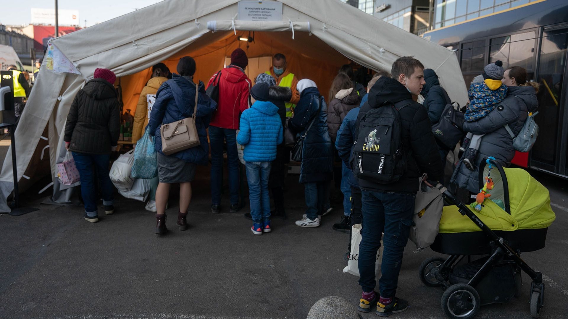 Ukrainian Refugees - Warsaw Train Terminal - 21/03/22