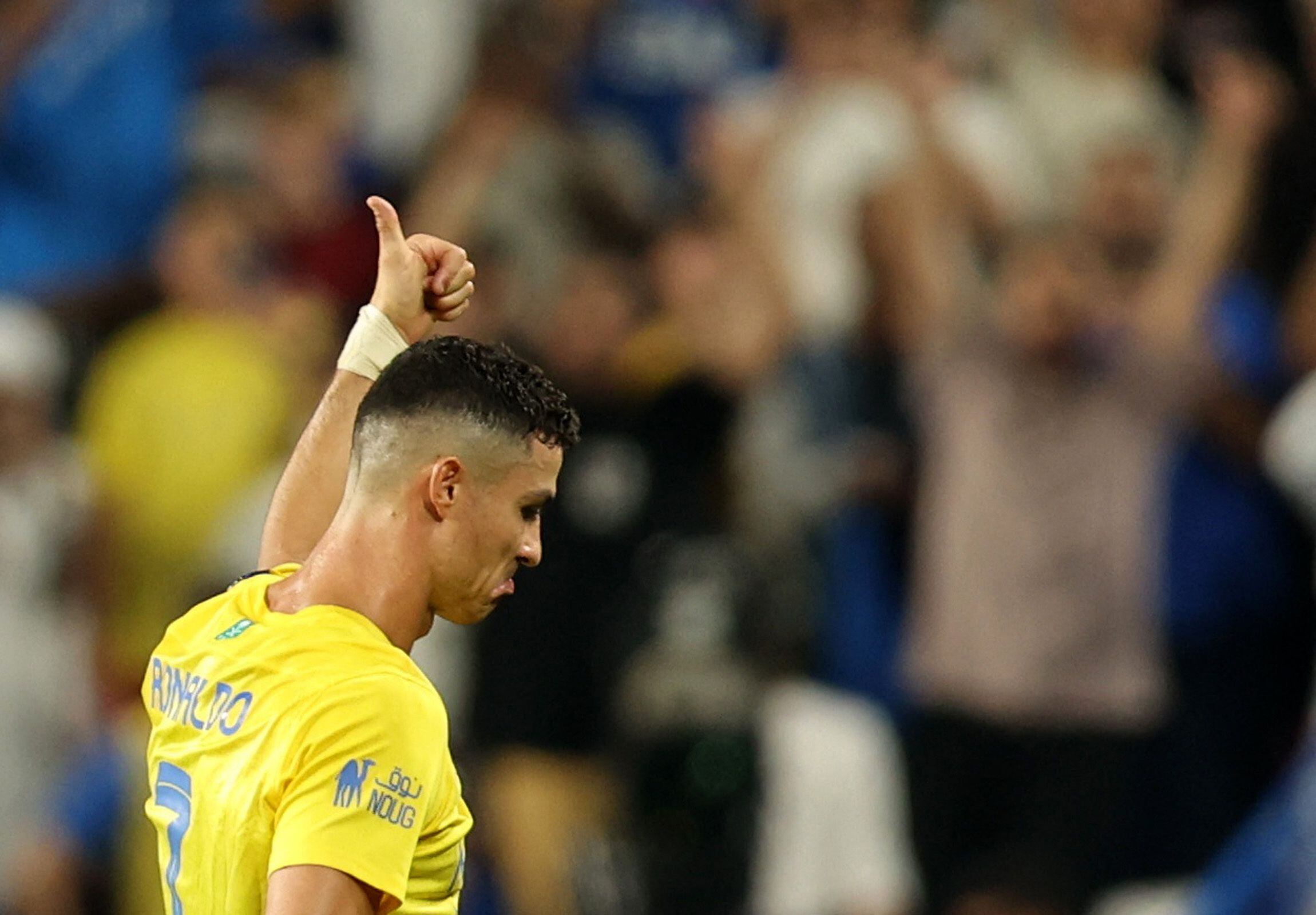 Más de los gestos de Cristiano Ronaldo tras la eliminación del Al Nassr a manos del Al Hilal por la Súper Copa Saudí. (REUTERS/Stringer)