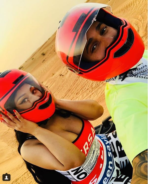 Nicki Minaj aparentemente confirmÃ³ romance con Lewis Hamilton (Instagram: Nicki Minaj)