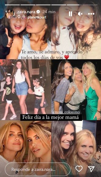 El  homenaje de Zaira Nara a su mamá en el Dïa de la Madre (Instagram)