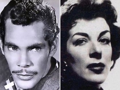Ramón Valdés y Angelines Fernández, cuando eran figuras del cine de México