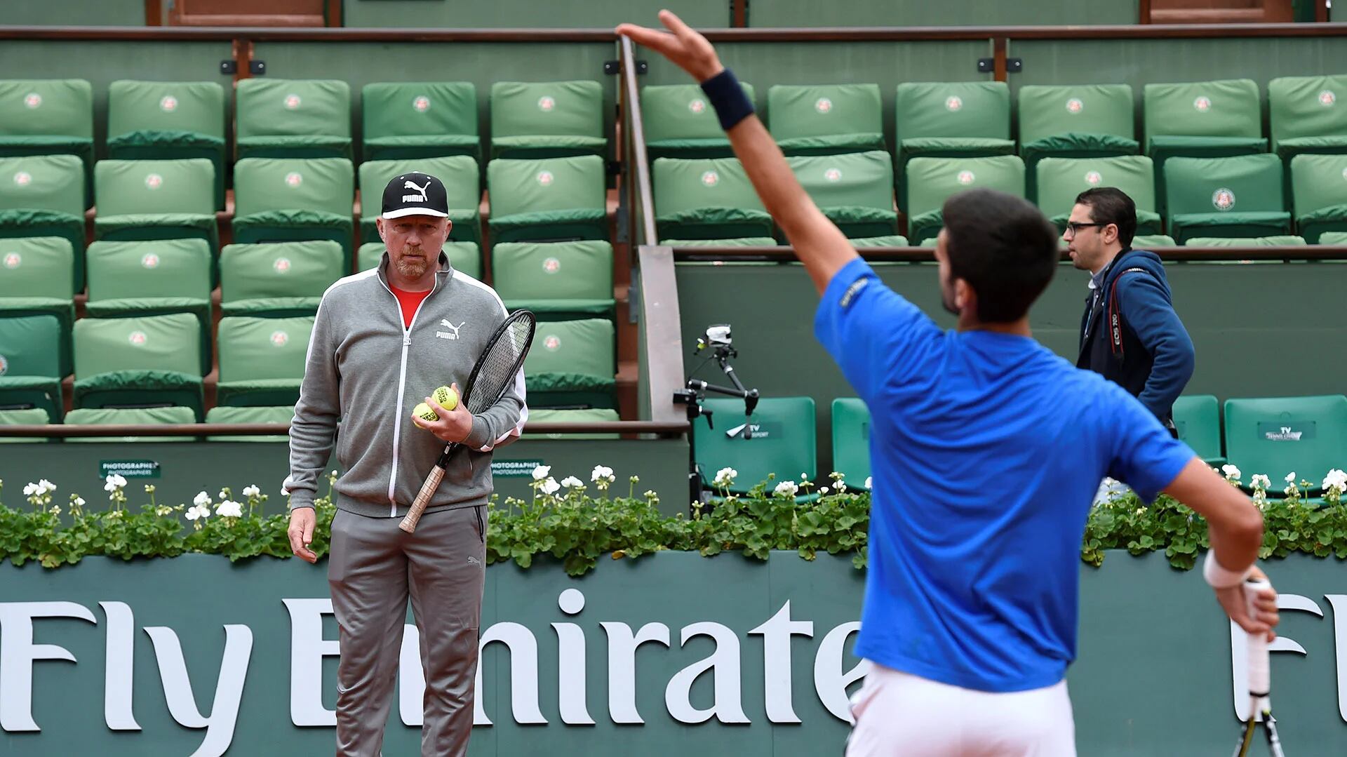 Boris Becker trabajó como entrenador del tenista serbio Novak Djokovic (AFP)