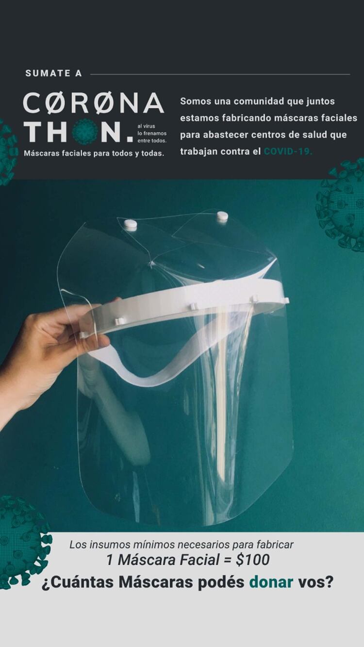  La máscara facial que elaboran los técnicos reunidos en la iniciativa colectiva Coronathon