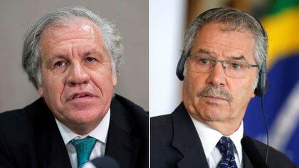 Luis Almagro, secretario general de la OEA y Felipe Solá, ministro de Relaciones Exteriores de la Argentina (Infobae)