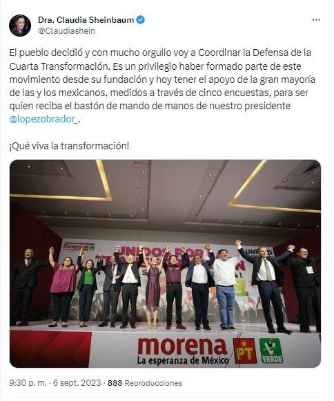 (Foto: X @Claudiashein)