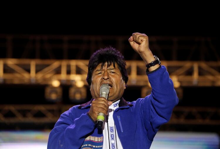El presidente boliviano Evo Morales durante el cierre de campaña (REUTERS/David Mercado)