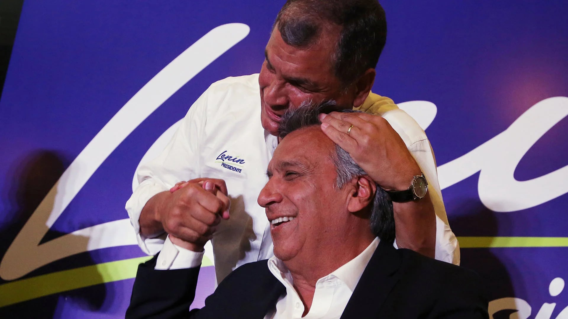 Rafael Correa junto a Lenín Moreno (Reuters)
