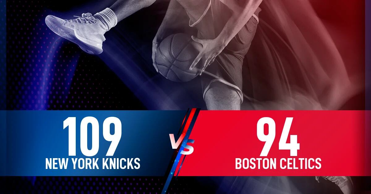 The New York Knicks end up with the victory against the Boston Celtics by 109-94