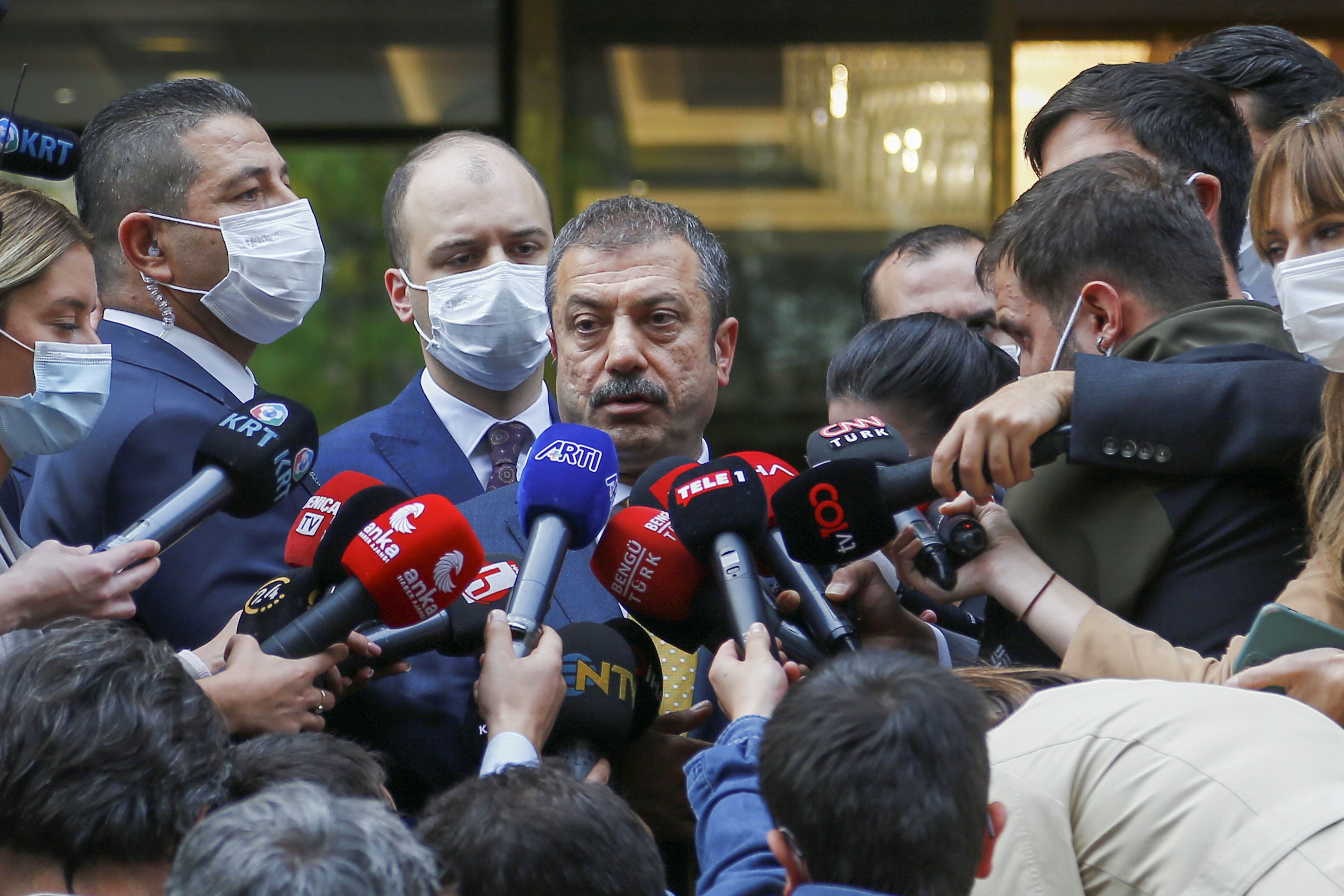 El presidente del Banco Central turco Sahap Kavcioglu (REUTERS/Cagla Gurdogan)