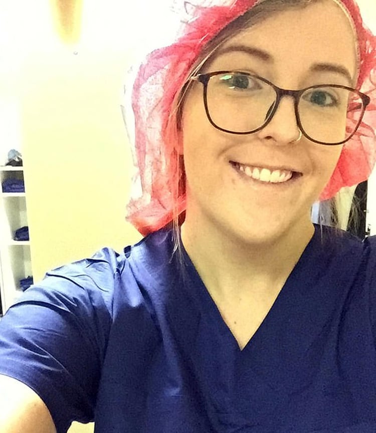 Natalie Kunicki, de 23 años, es paramédica y trabaja para el Servicio de Ambulancias de Londres.